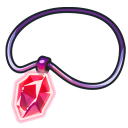 Collier cramoisi