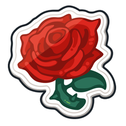 Autocollant de rose