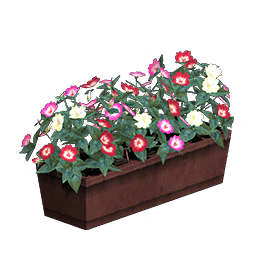 Pot de fleur rouge